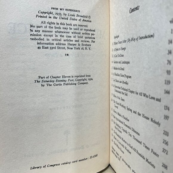 From My Experience By Louis Bromfield Hardback Book Club Edition 1955 Harper & B - Picture 7 of 7